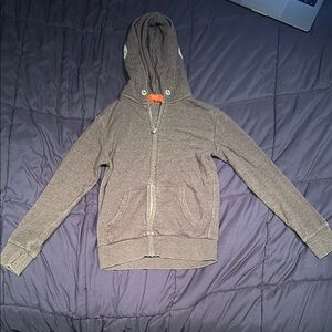 Butter Gray Hoodie with Colorful Skull Design